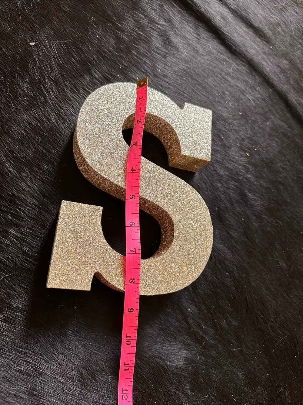 Gold Glitter Dollar Sign Decorative Accent